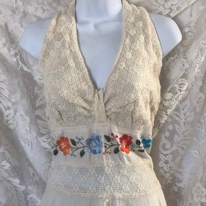 Gorgeous Boutique Crocheted Halter Maxi